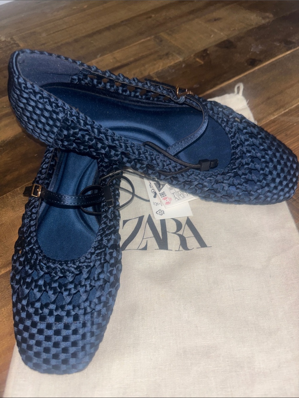 Zara braided flats